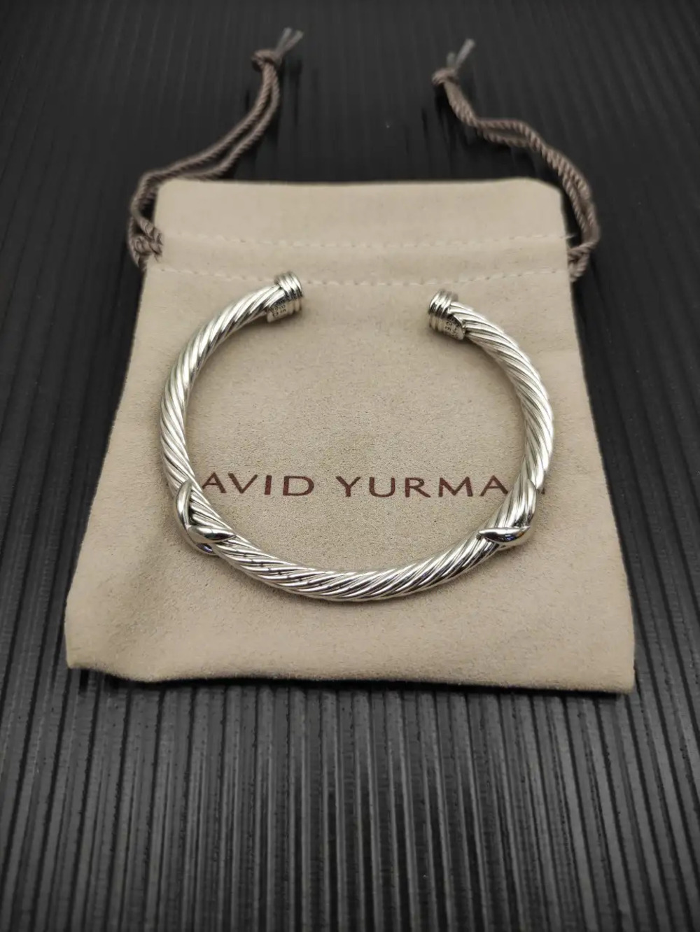David Yurman Silver 5mm Double X Bracelet